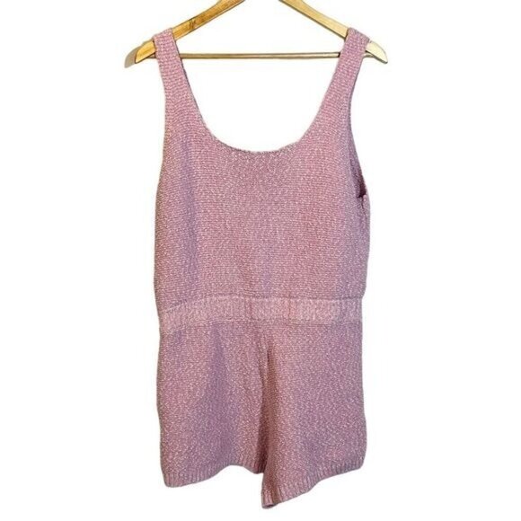 Free People Beach Declan Sweater Romper Pink Size L Sleeveless Casual One-Piece - Picture 3 of 7